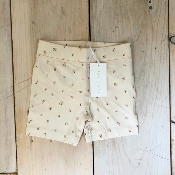 Jamie Kay NWT Toddler Organic Cotton Everyday Bike Short Ditsy Berry Rose Size 3 - Picture 1 of 6
